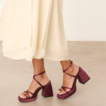 MIM Sandalia de tacón ENOA BURDEOS