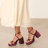 MIM Sandalia de tacón ENOA BURDEOS