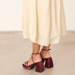 MIM Sandalia de tacón ENOA BURDEOS