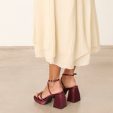 MIM Sandalia de tacón ENOA BURDEOS