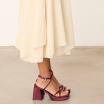 MIM Sandalia de tacón ENOA BURDEOS