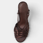MIM Sandalia de tacón EVE CHOCOLATE SATIN