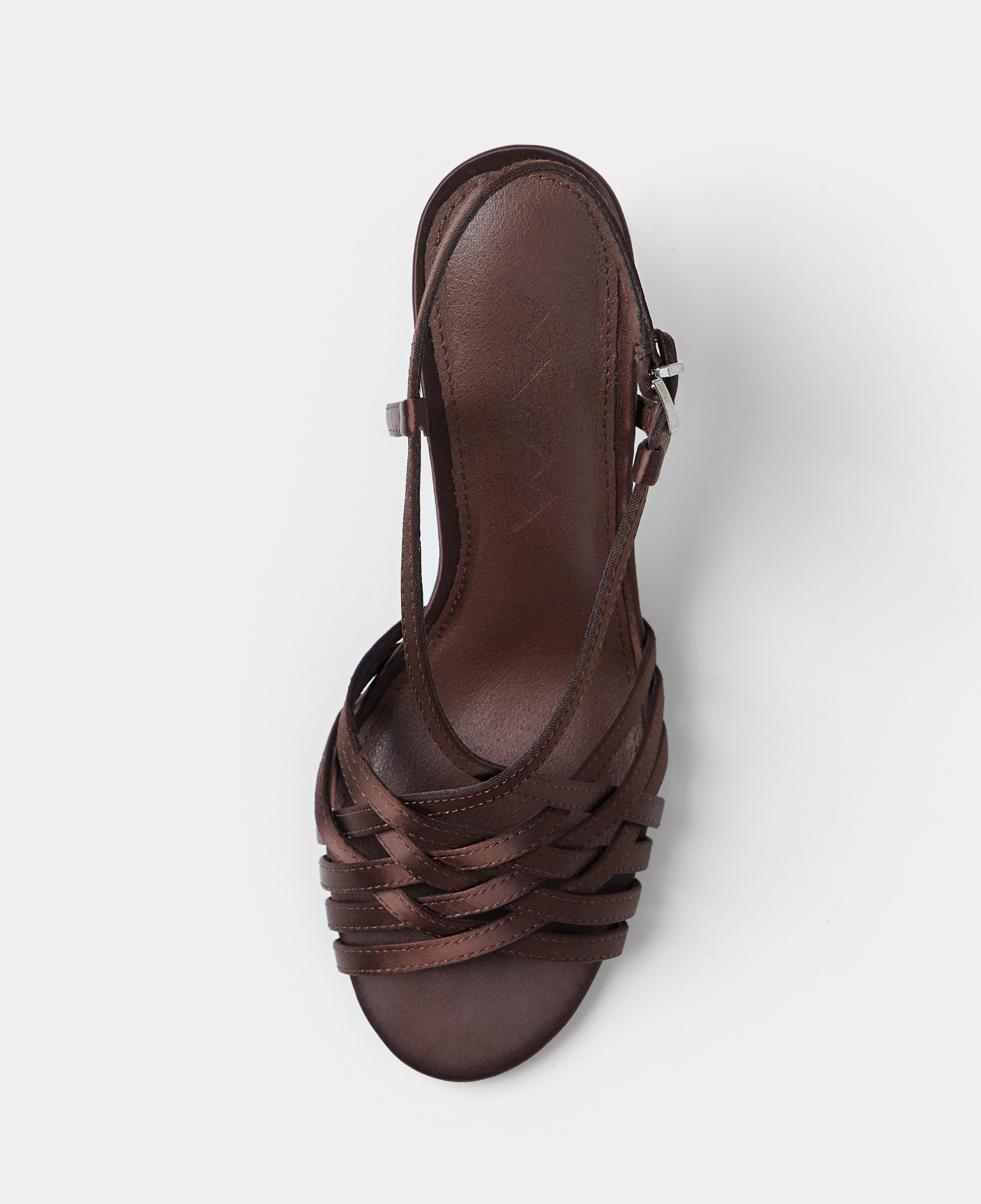 MIM Sandalia de tacón EVE CHOCOLATE SATIN