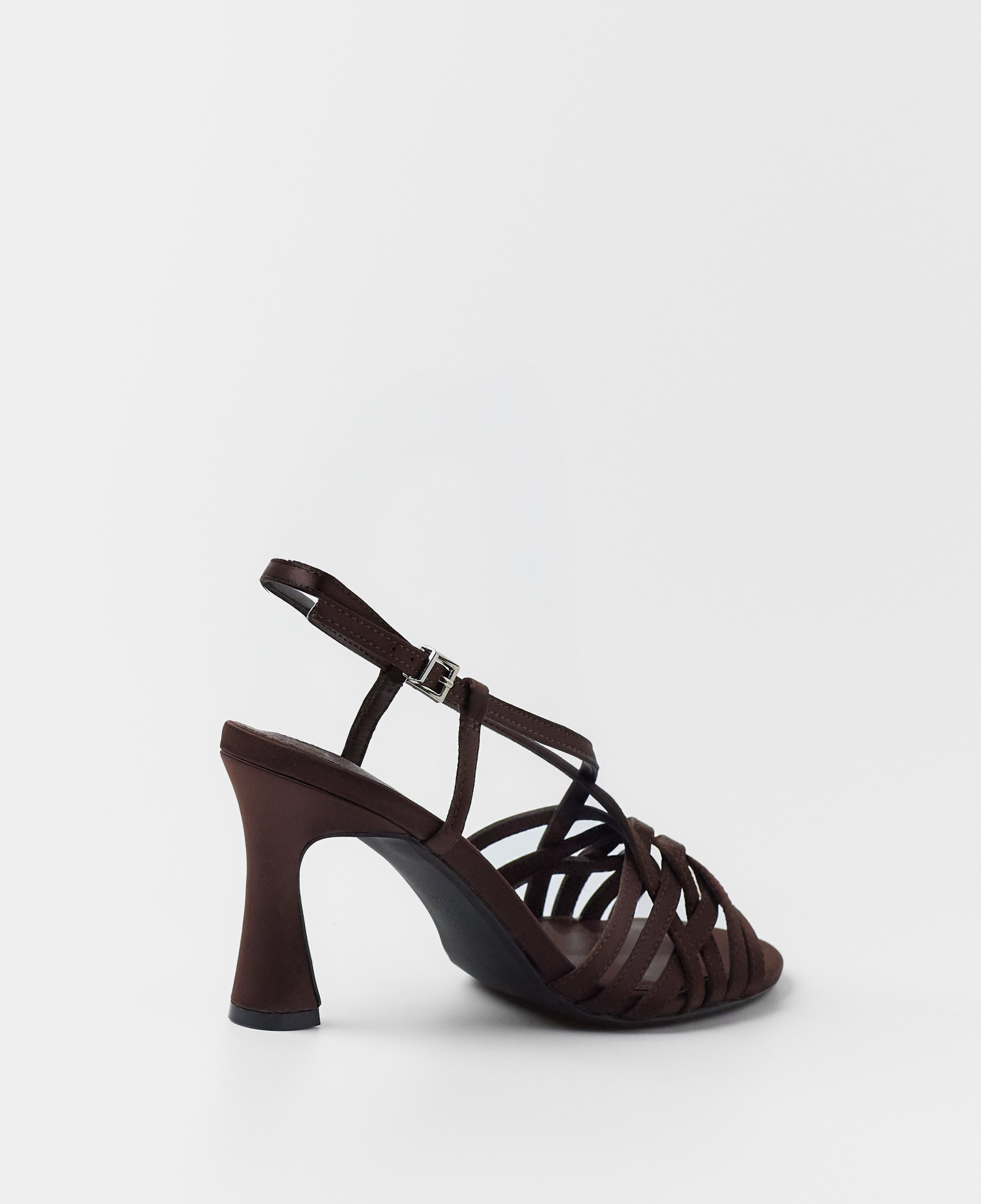 MIM Sandalia de tacón EVE CHOCOLATE SATIN
