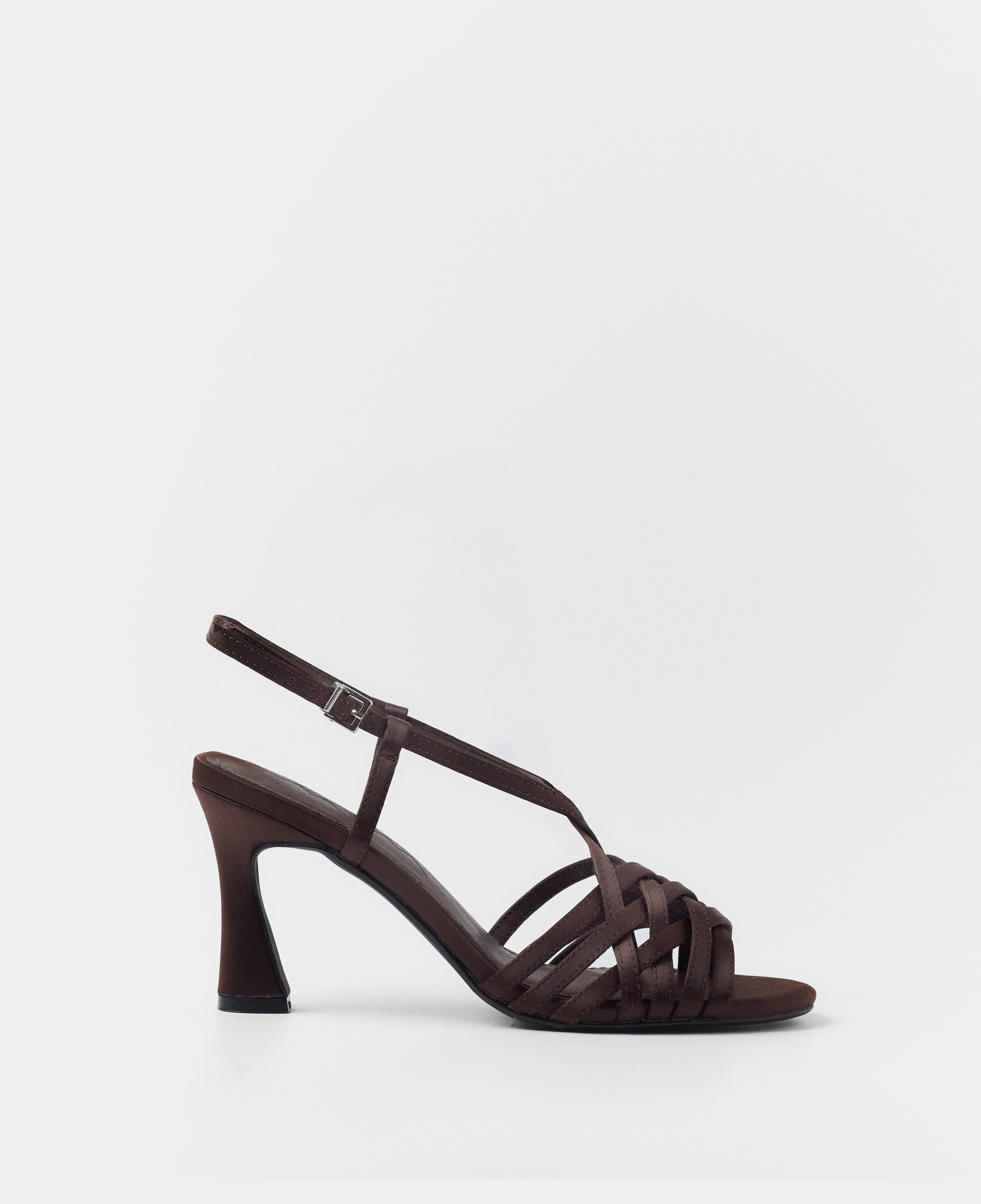 MIM Sandalia de tacón EVE CHOCOLATE SATIN