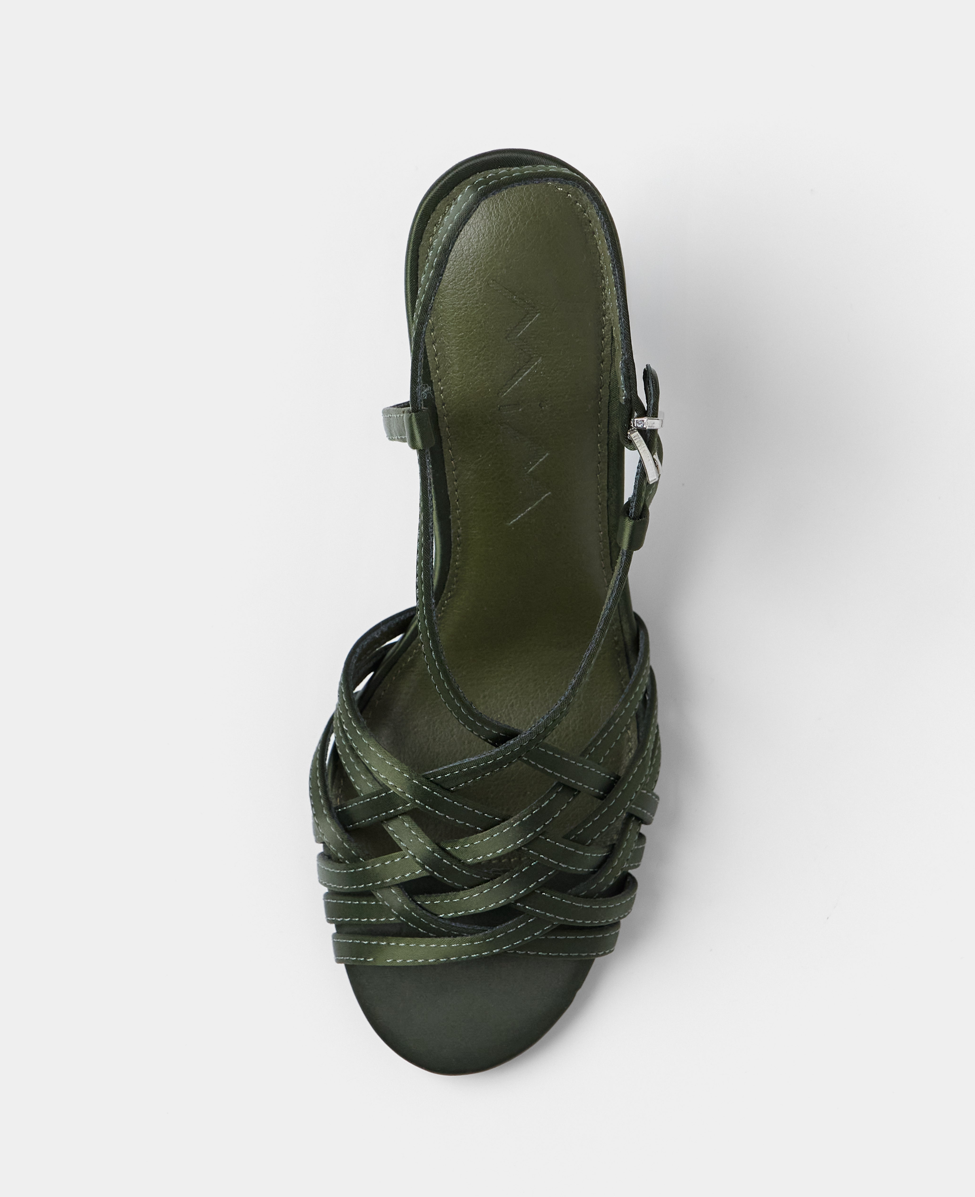 MIM Sandalia de tacón EVE OLIVA SATIN