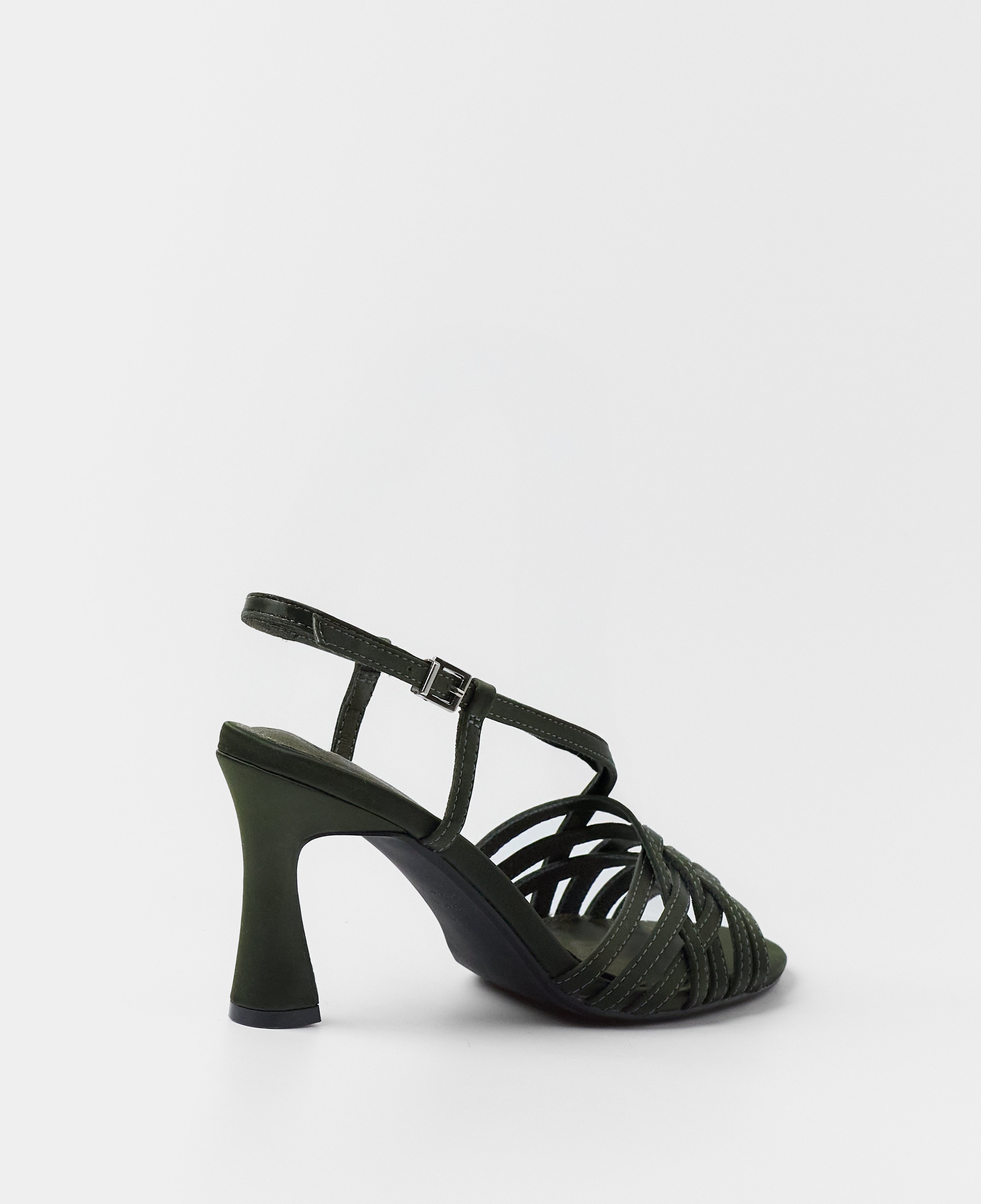 MIM Sandalia de tacón EVE OLIVA SATIN
