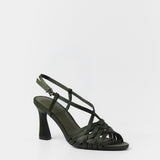 MIM Sandalia de tacón EVE OLIVA SATIN
