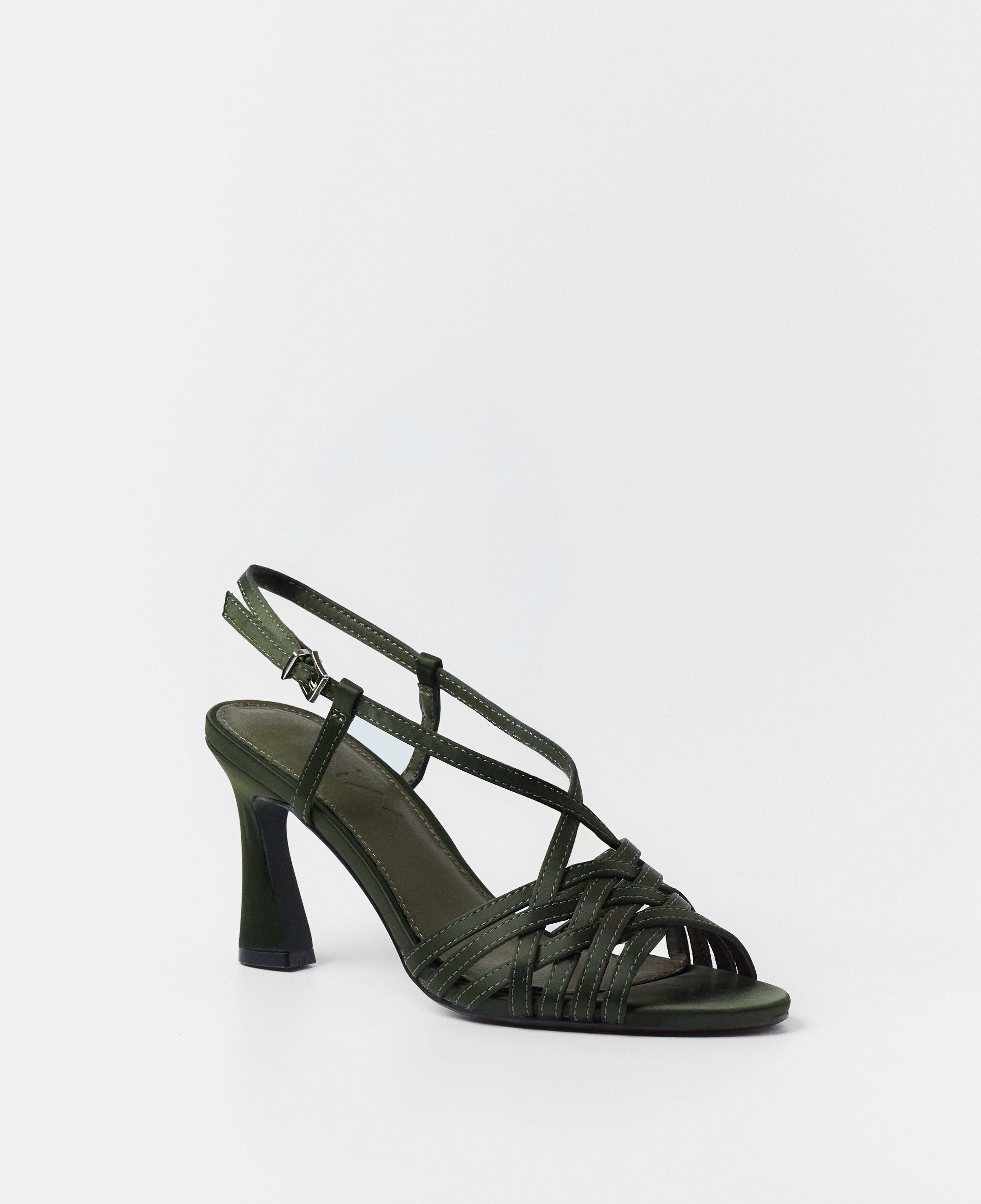 MIM Sandalia de tacón EVE OLIVA SATIN