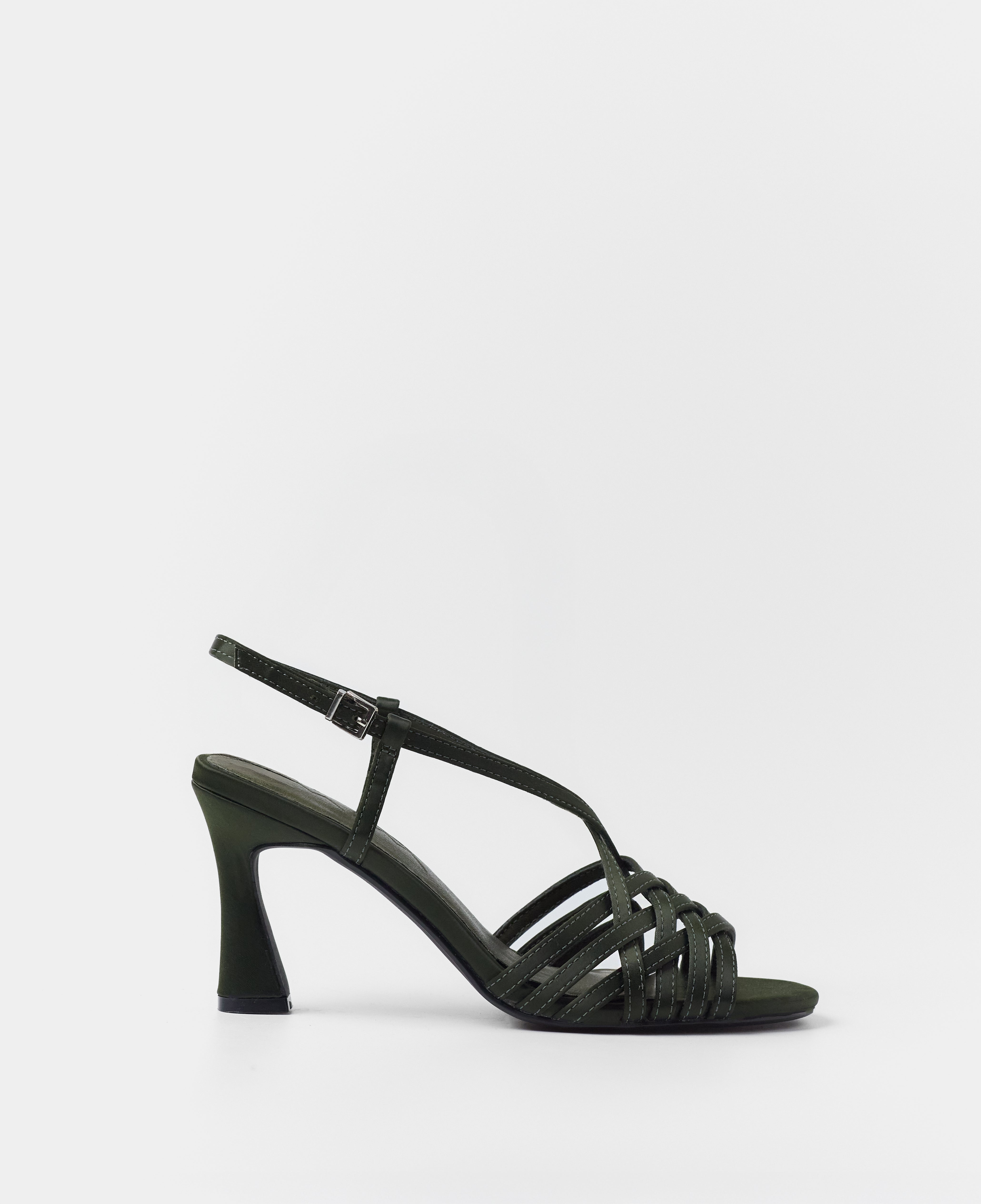 MIM Sandalia de tacón EVE OLIVA SATIN