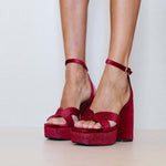 MIM Sandalia de tacón GAIA BURDEOS