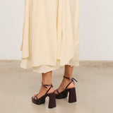 MIM Sandalia de tacón GRETA BURDEOS