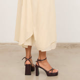 MIM Sandalia de tacón GRETA BURDEOS