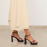 MIM Sandalia de tacón GRETA BURDEOS