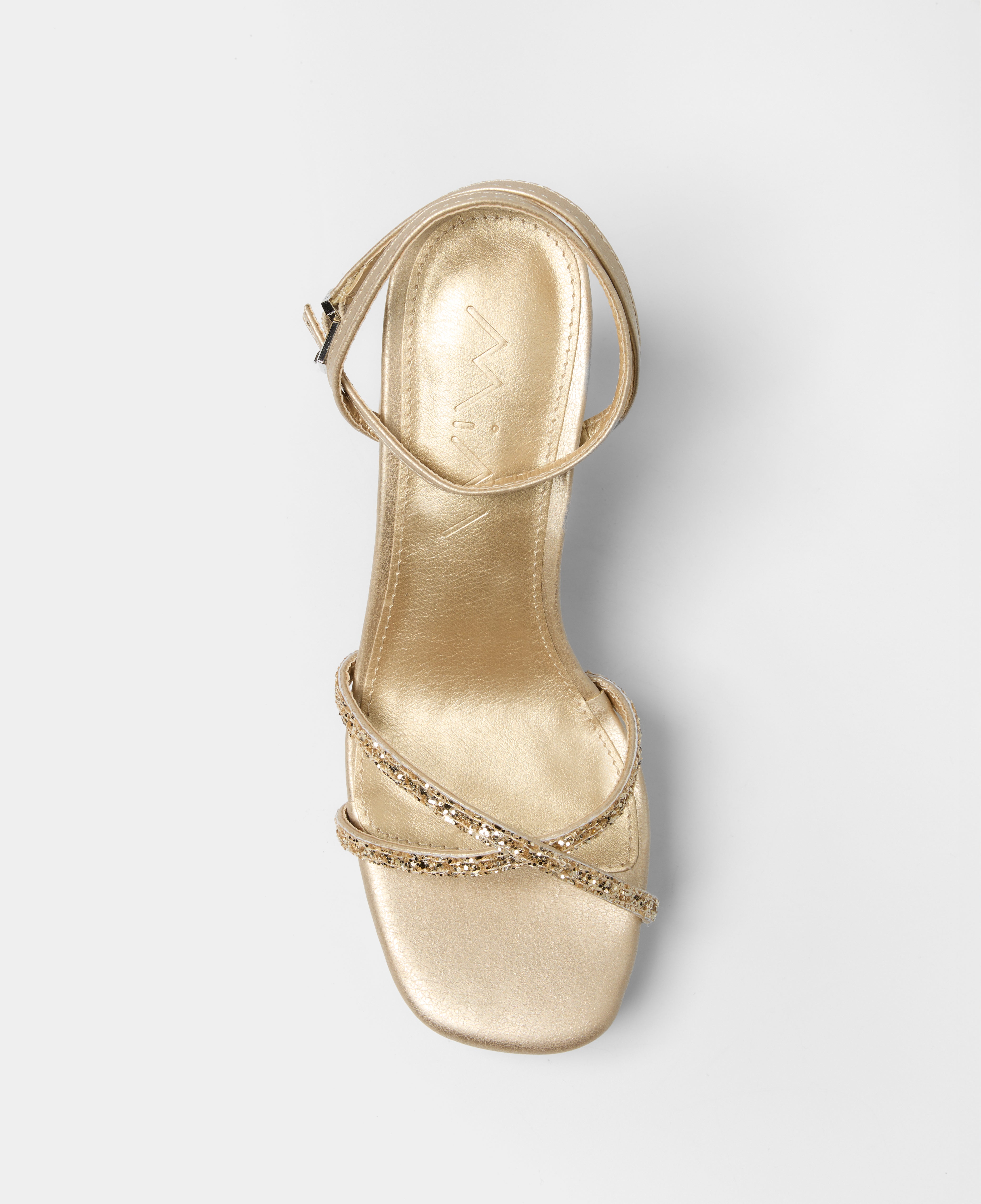 MIM Sandalia de tacón GRETA DORADO GLITTER