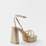 MIM Sandalia de tacón GRETA DORADO GLITTER