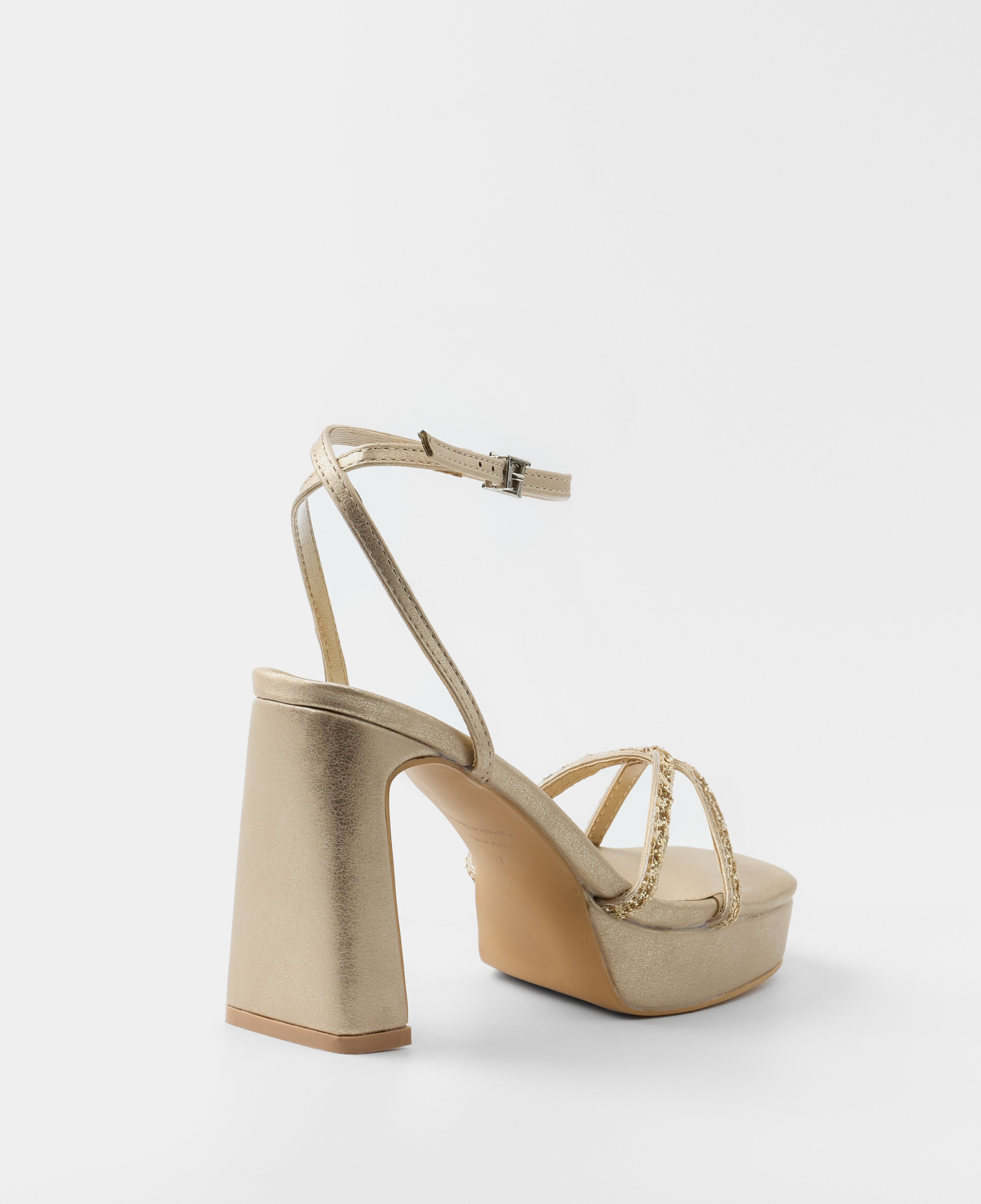 MIM Sandalia de tacón GRETA DORADO GLITTER