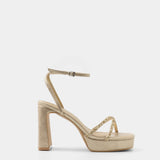 MIM Sandalia de tacón GRETA DORADO GLITTER