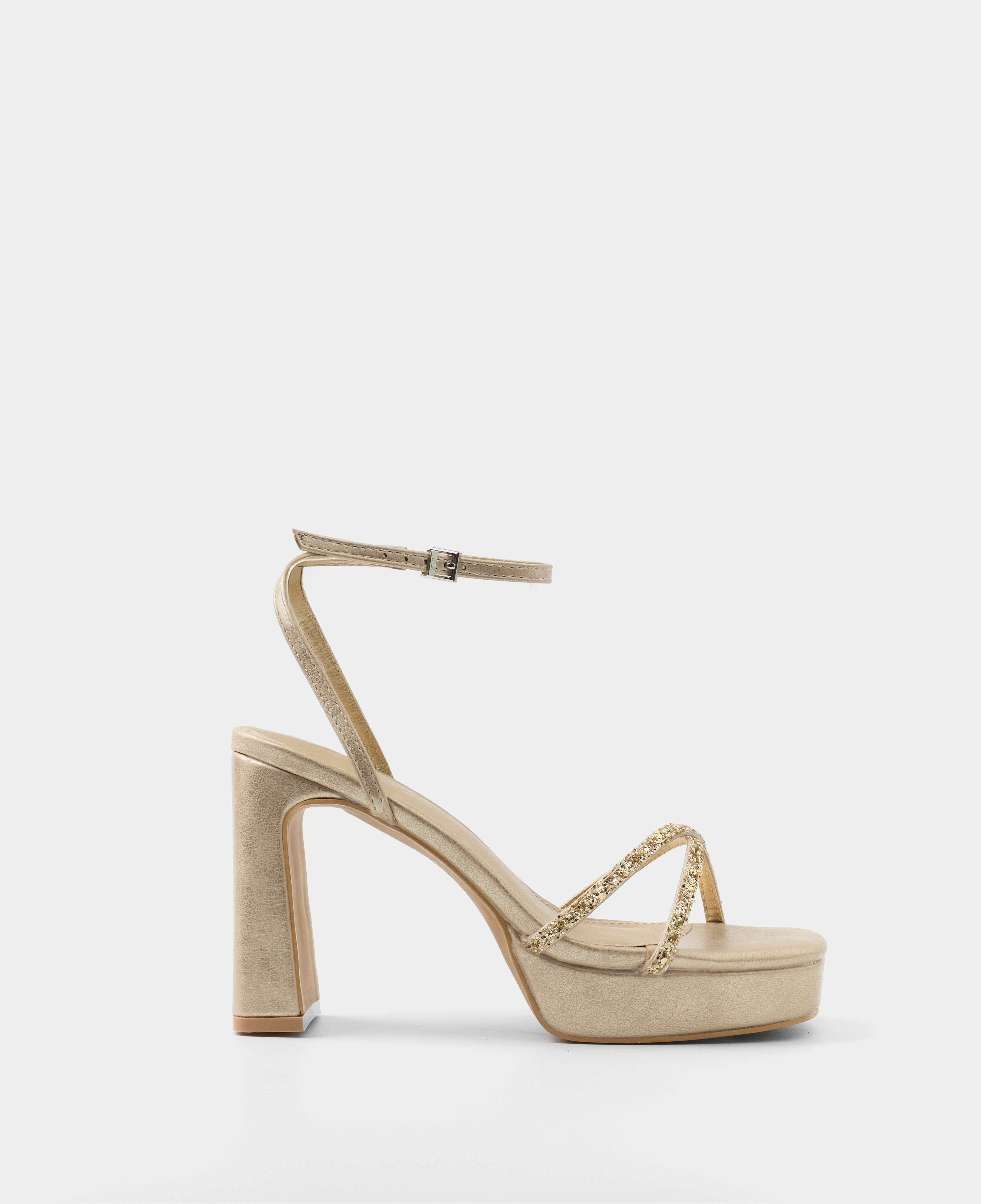 MIM Sandalia de tacón GRETA DORADO GLITTER