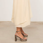 MIM Sandalia de tacón GRETA METALIZADO