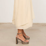 MIM Sandalia de tacón GRETA METALIZADO