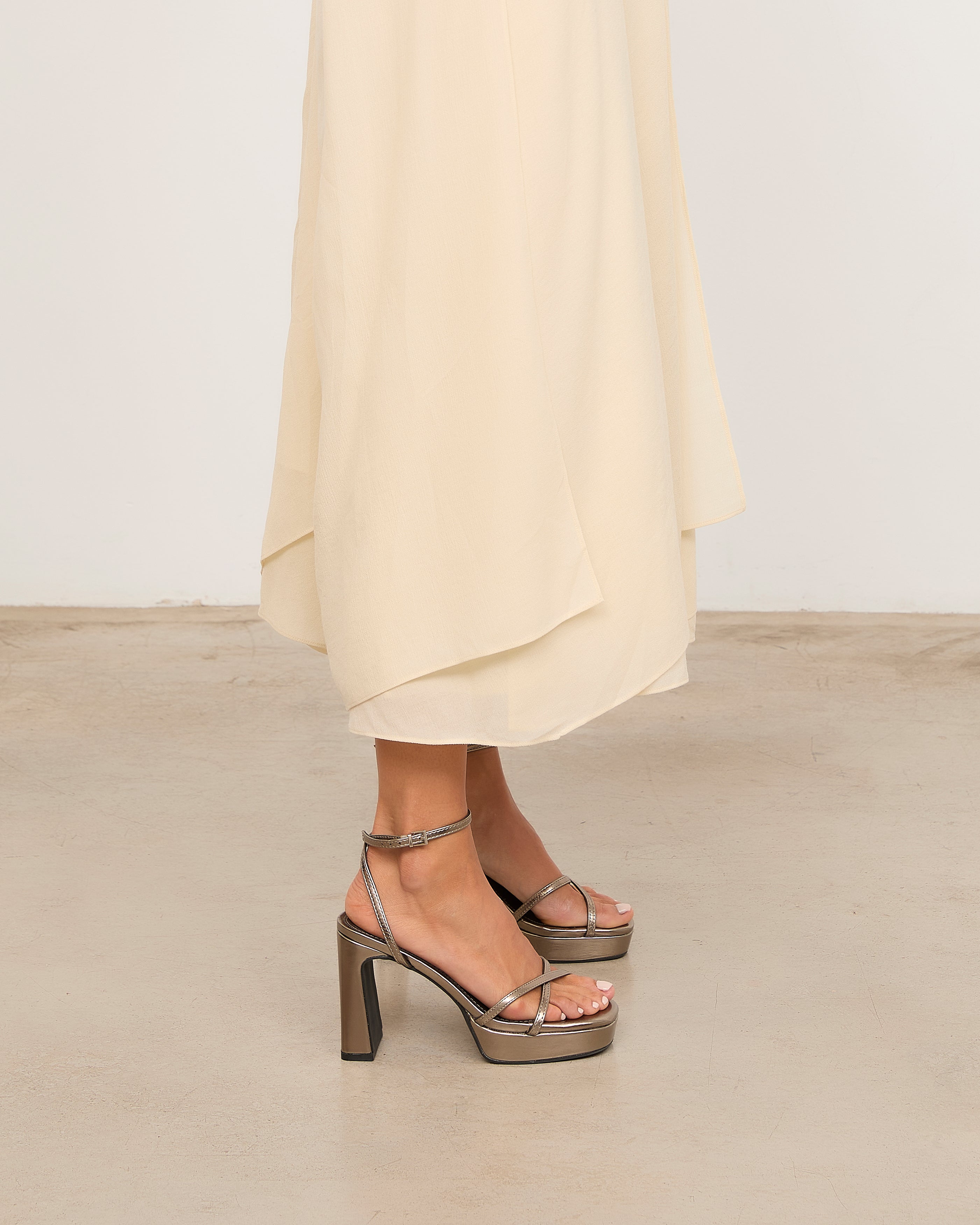 MIM Sandalia de tacón GRETA METALIZADO