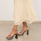 MIM Sandalia de tacón GRETA METALIZADO