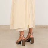 MIM Sandalia de tacón GRETA METALIZADO