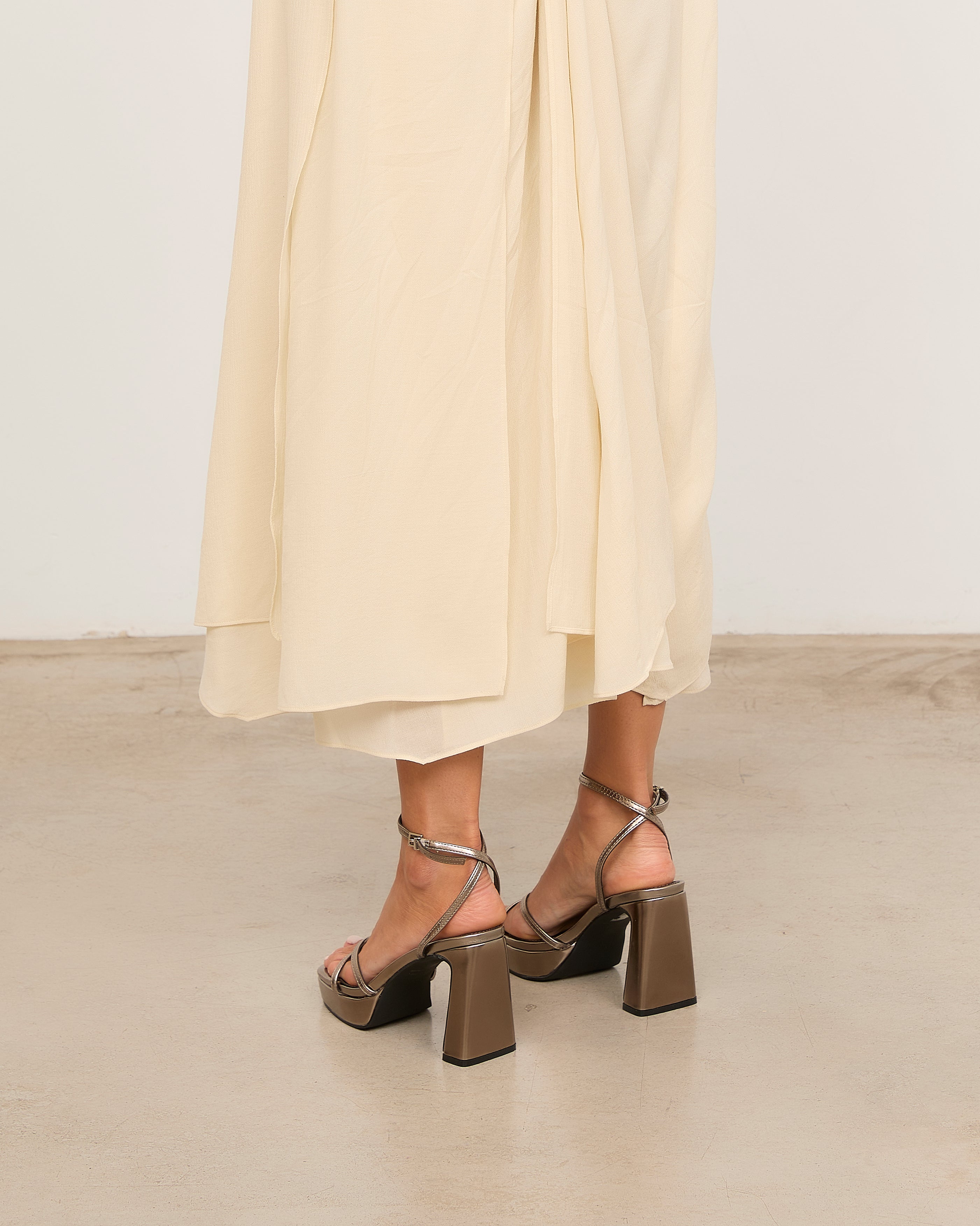 MIM Sandalia de tacón GRETA METALIZADO