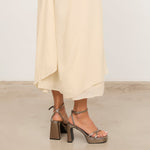 MIM Sandalia de tacón GRETA METALIZADO