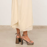 MIM Sandalia de tacón GRETA METALIZADO