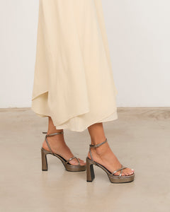 MIM Sandalia de tacón GRETA METALIZADO