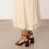 MIM Sandalia de tacón GYN CHOCOLATE