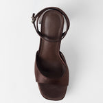 MIM Sandalia de tacón IMA CHOCOLATE SATIN