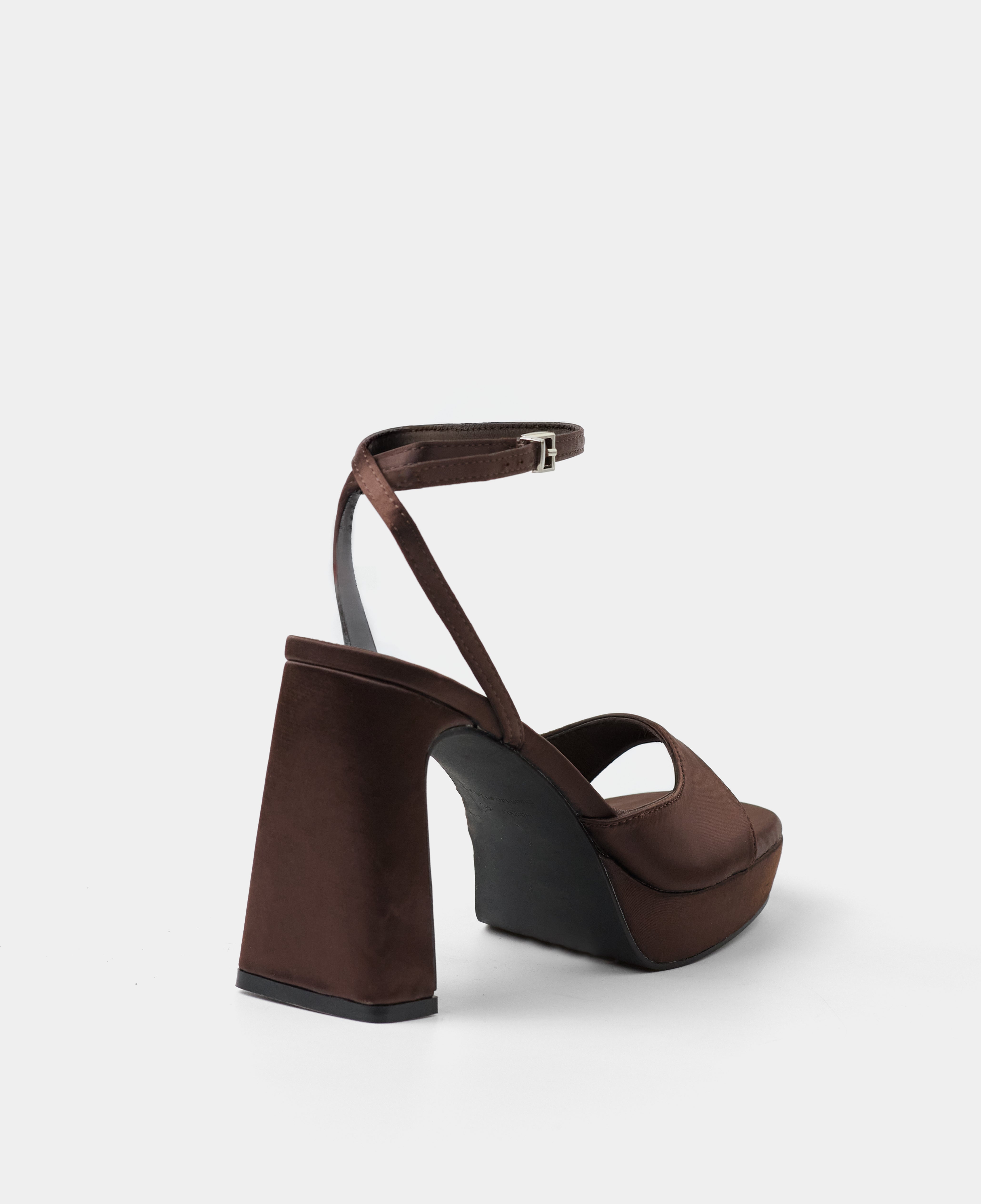 MIM Sandalia de tacón IMA CHOCOLATE SATIN