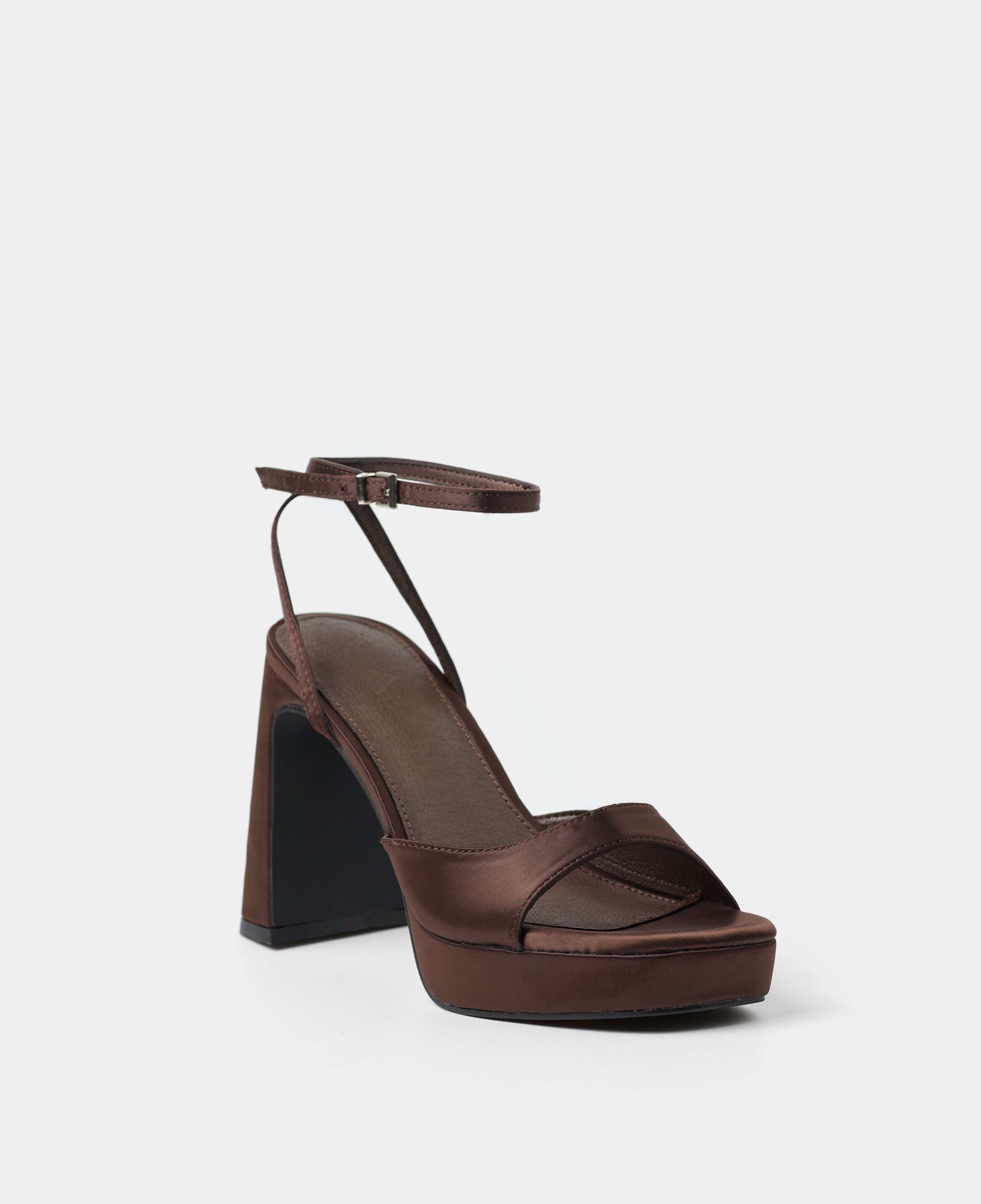 MIM Sandalia de tacón IMA CHOCOLATE SATIN