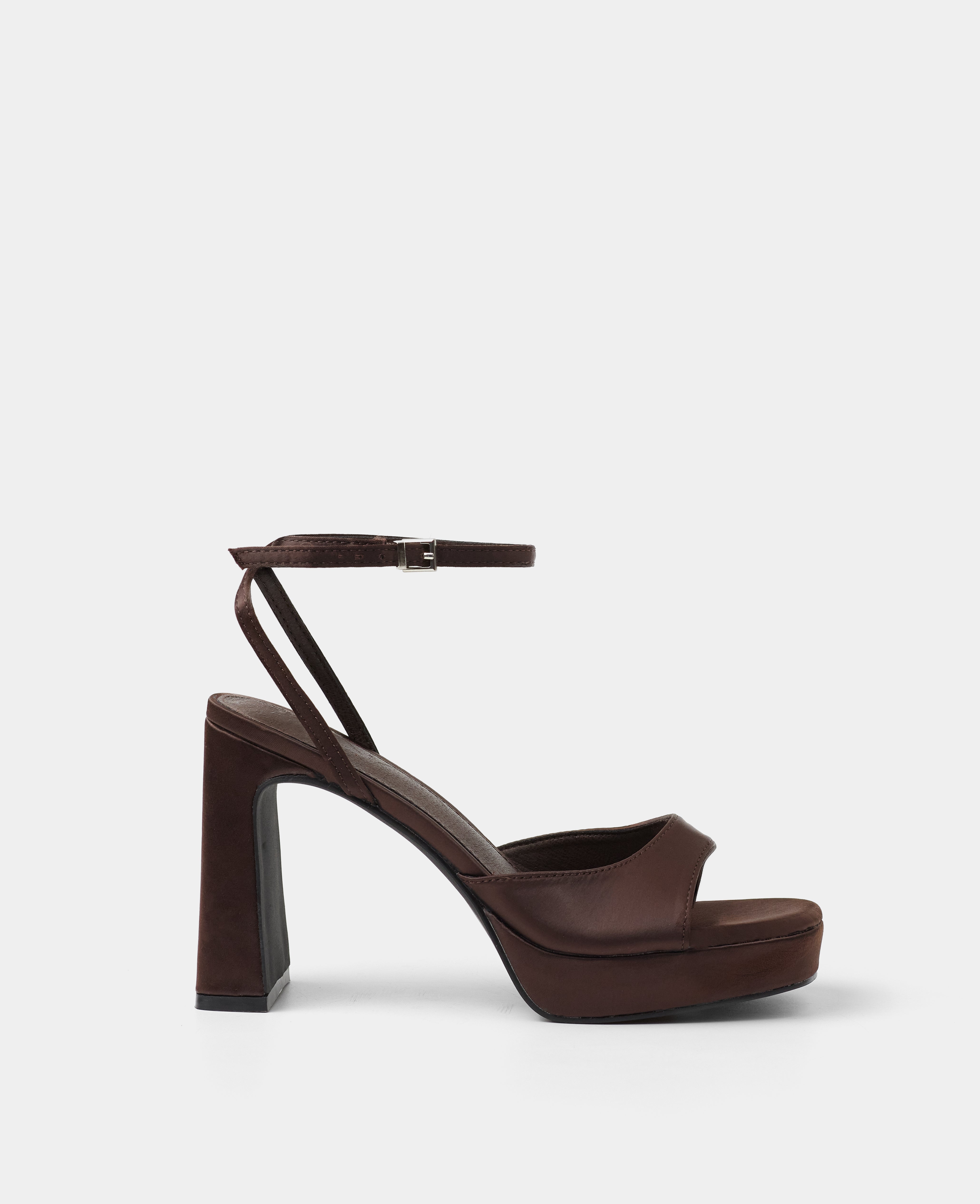 MIM Sandalia de tacón IMA CHOCOLATE SATIN
