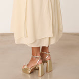 MIM Sandalia de tacón IMA DORADO