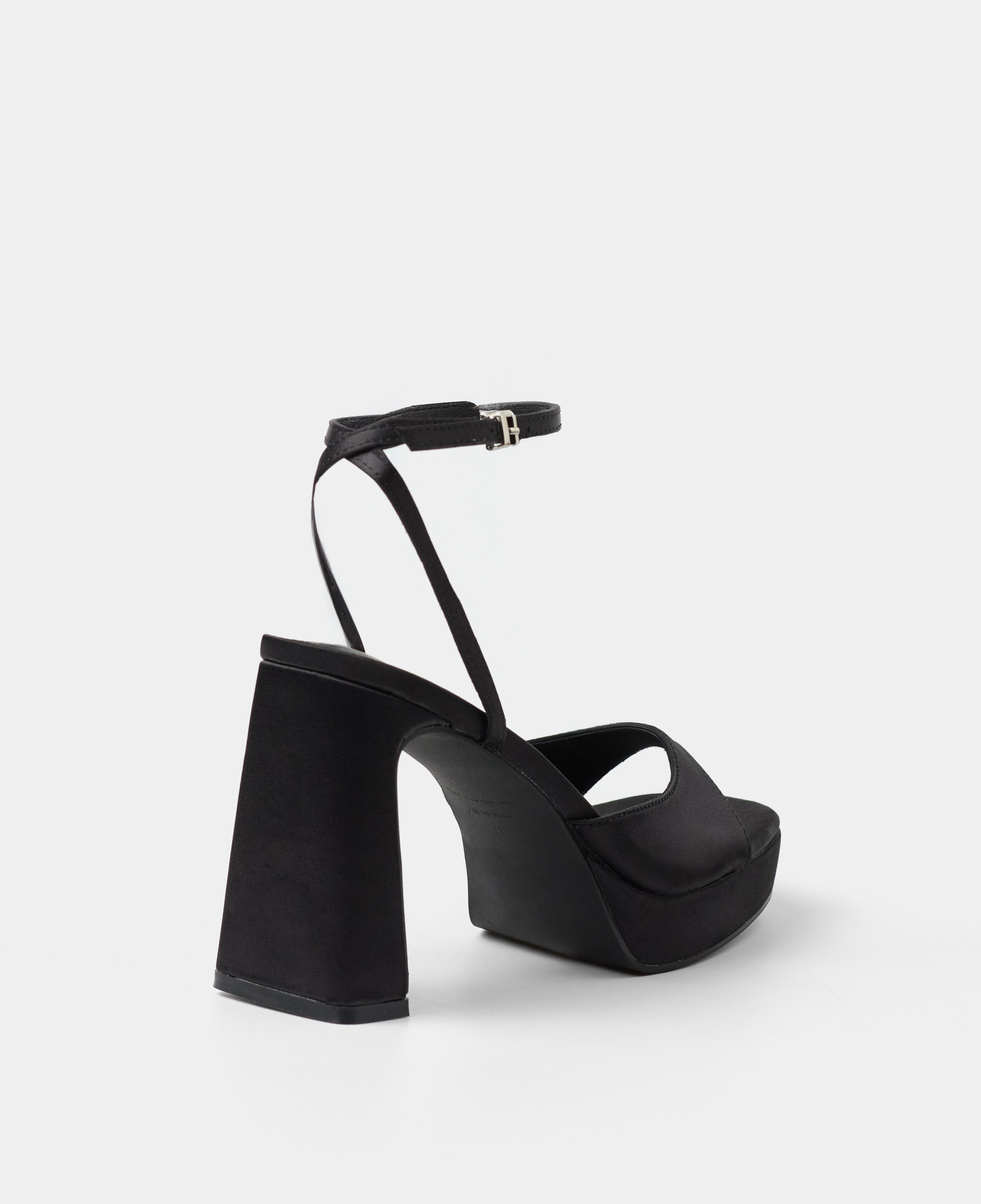 MIM Sandalia de tacón IMA NEGRO SATIN