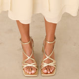 MIM Sandalia de tacón Jan Dorado