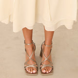 MIM Sandalia de tacón JAN GRIS SATIN