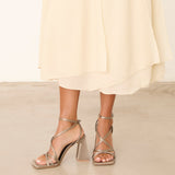 MIM Sandalia de tacón JAN GRIS SATIN