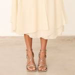 MIM Sandalia de tacón JAN GRIS SATIN