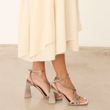 MIM Sandalia de tacón JAN GRIS SATIN