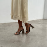MIM Sandalia de tacón JAN GRIS SATIN