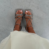 MIM Sandalia de tacón JAN GRIS SATIN