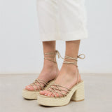 MIM Sandalia de tacón LENA BEIGE