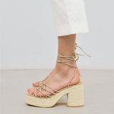 MIM Sandalia de tacón LENA BEIGE