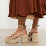 MIM Sandalia de tacón LENA BEIGE