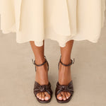 MIM Sandalia de tacón LUA CHOCOLATE